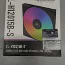 Thermalright TL-H12015B-S CPU ARGB Fan, Computer Case Cooling Quiet, 1900RPM High Speed,15mm Slimline Cooler for CPU Cooling and Chassis, Black, 120mm PC Cooler Fan(TL-H12015B-S)