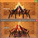 Jusgym Fireplace Grate 21 Inch with 7 Support Legs, Round Solid Steel Heavy Duty Fireplace Log Holder, Fireplace Log Grate for Indoor Fireplace & Outdoor Firepit