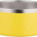 32oz 64oz Stainless Steel Double Wall Dog Bowls,BPA Free Non-Slip Pet Dishes,Cat Food&Water Bowl with Rubber Base(32oz, Yellow)