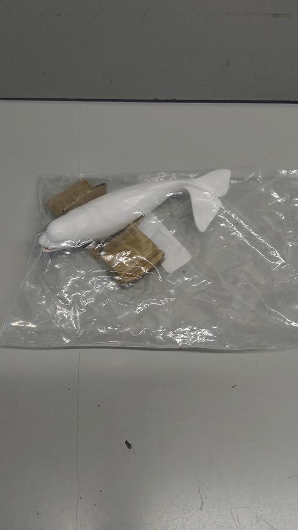 Solid Sea Animals Educational Toys, Simulation Ocean Shark Sea Creature Toy for Toddlers Kids (Middle Beluga)