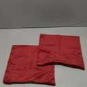 MIULEE Pack of 2 Velvet Pillow Covers Decorative Lumbar Rectangle Pillowcase Soft Solid Cushion Case for Sofa Couch Bedroom Car 12x12 Inch Red