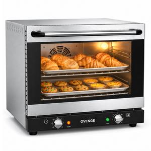 OVENGE Commercial Countertop Convection Oven 19QT 110V-120V, Quarter-Size Oven, 360° Even Hot Air Circulation, Precise Thermostat, 120-Min Auto-Shutoff Timer, 3 Racks, Double-Layer Glass Door