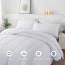 DOWNCOOL Queen Comforter Set -All Season Bedding Comforters Sets with 2 Pillow Cases-3 Pieces Bedding Sets Queen -Down Alternative White Queen Size Comforter Sets(88"x92")
