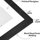 Americanflat 26x32 Picture Frame with Polished Plexiglass - Use as 22x28 Frame with Mat or Display 26x32 Photo Without Mat - Hudson Collection - Wide Picture Frames for Wall Display - Black
