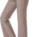 Women's Bootcut Yoga Pants with Pockets High Waist Bootleg Yoga Workout Pants for Women (Light Brown) S