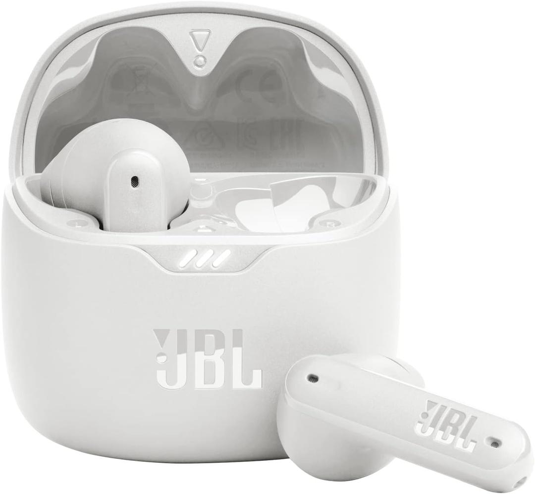 JBL Tune Flex - Auriculares inalmbricos con cancelacin de ruido (blanco), pequeos