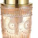 LEICURACE Glass Foam Soap Dispenser - Toothbrush Holder & Refillable Lotion Dispenser (S-Gold-Foaming)