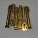 JCREN Serving Tongs 6 Pack Stainless Steel Buffet Tongs Kitchen Tongs, Small Tongs Gold Tongs Serving Utensils for Party Catering, Gold,7 Inch