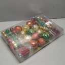 92ct Christmas Tree Decoration Set - Shatterproof Christmas Baubles with Strings for Wreath, Garland & Party Decoration, Red-Green