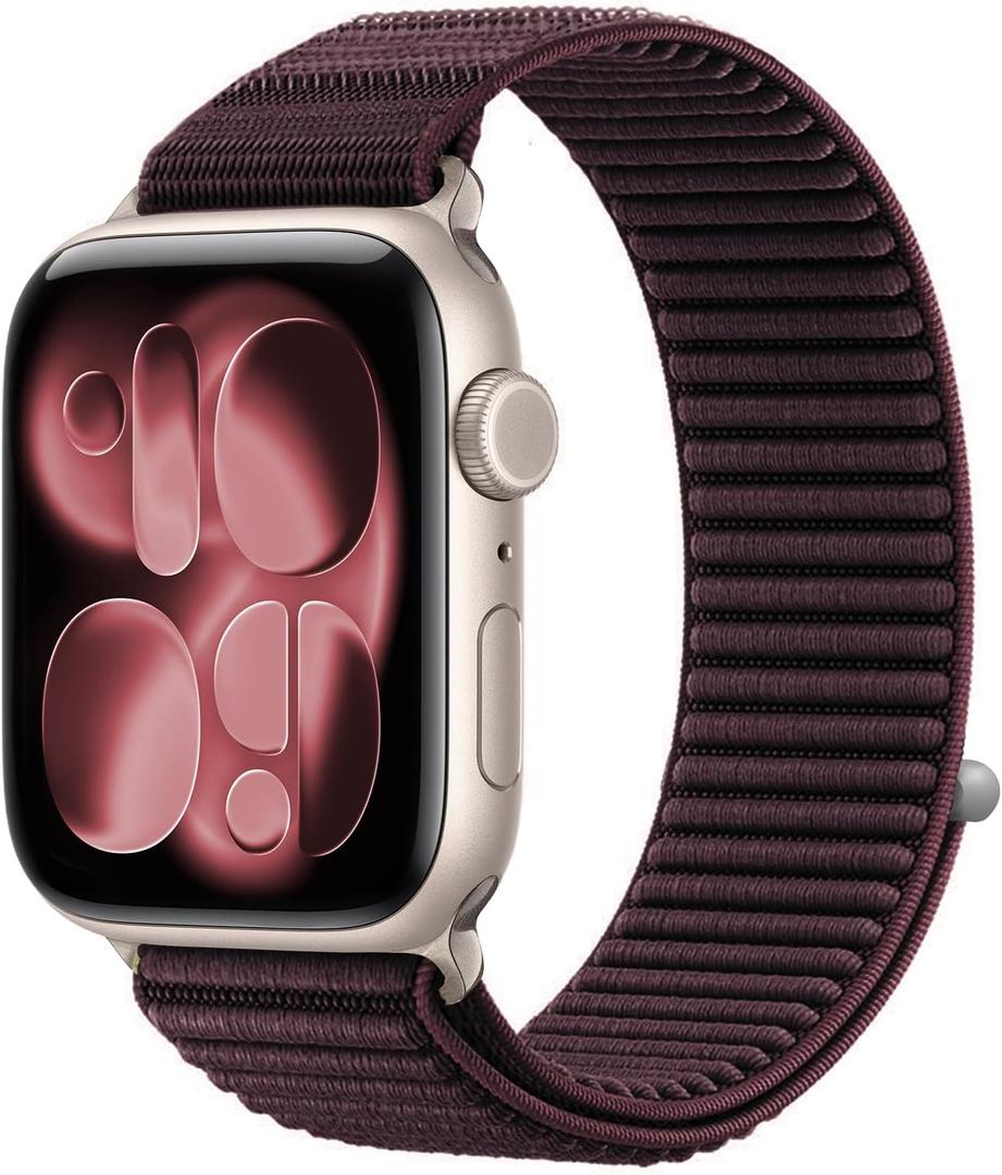 OMECKY Sport Band Compatible with Apple Watch Bands Series 11 10 42mm, 9 8 7 41mm, 4 5 6 & SE 2 3 40mm for Women Men, Stretchy Straps for iWatch, Breathable, Soft Loop Ideal for Outdoor