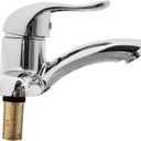 Bathroom Single Handle Faucet Low Arc Centerset Lavatory Vanity Sink Faucet with Supply Lines