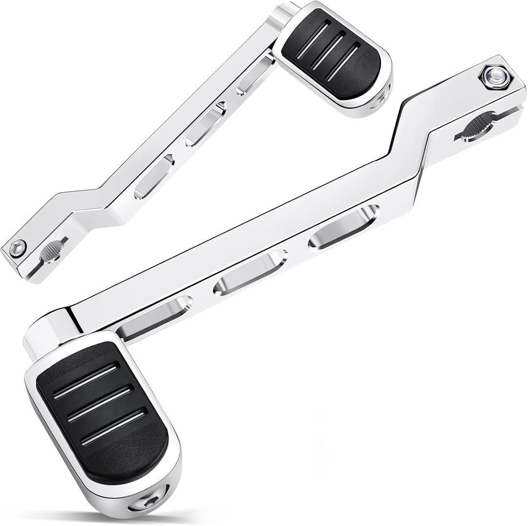 Benlari Heel Toe Shifter Lever Pegs, CNC Shift Lever Peg Fit for Harley Touring Electra Glide Street Road Glide Road King 1988-later, FL Softail 1986-later, Tri Glide Trikes 2008-later, Chrome