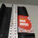 American Mahjong Tile Set, 166 White Tiles Mahjong Set, 4 Colors Mahjong Racks, Travel Mahjong Set with Black Carrying Bag