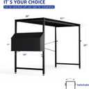 Pamray 47 Inch Computer Desk for Small Spaces with Storage Bag, Home Office Work Desk with Headphone Hook, Small Office Desk Study Writing Table