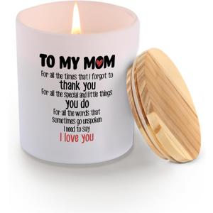 Mom Candle to My Mom Thank You Mothers Day Gifts from Daughter Son Children Mama Appreciation Gifts Scented Candle Home Office Jar Candles Sage Floral Lavender Scent 9.5 oz