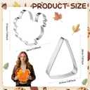 2 Pcs Extra Large 8" Thanksgiving Cookie Cutters Including Giant Candy Corn and Turkey Shaped Stainless Steel Mold Cutters for Fall Holiday Baking