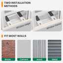 Air Conditioner Bracket No Drill: Heavy Duty Holder with Bubble Level for 350lbs AC Units, Adjustable Width, No Tools Needed, Fits Single & Double Hung Windows, 5000-24000 BTU Coverage