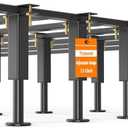 Adjustable Height Bed Support Legs, Heavy Duty Metal Bed Frame Support Legs, 7.3-12 inch Furniture Risers Replacement with Non-Slip Base for King Queen Slats/Furniture/Table/Couch/Sofa/Dresser