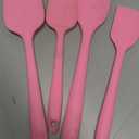 Silicone Spatulas Set, Rubber Spoon Spatula Heat Resistant Spoonula One Piece Design Seamless Spatula Non-Stick Scrapers Baking Mixing Tool (Pink)
