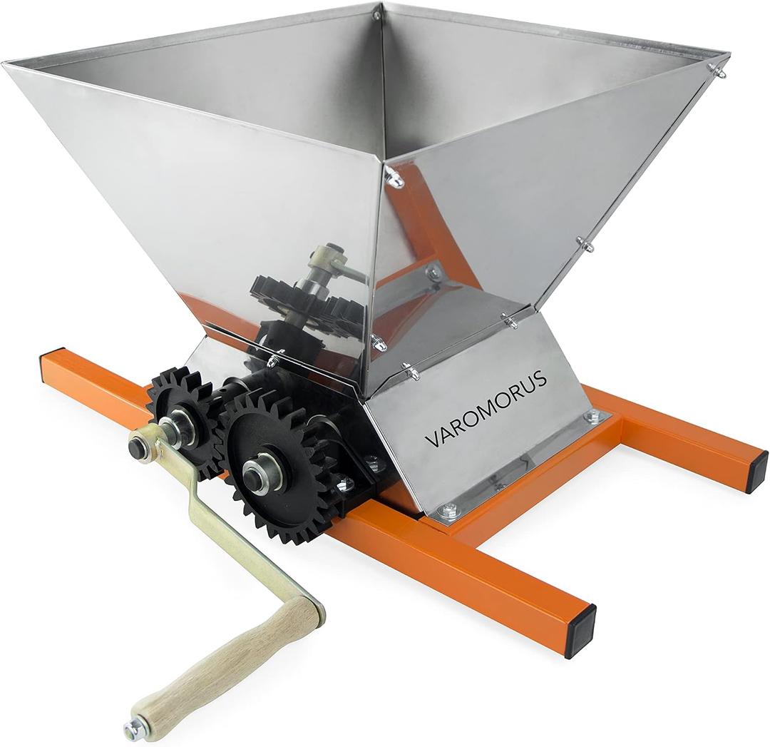 Varomorus Manual Soft Fruits Vegetables Berries Grape Crusher Grinder 7 Gallons (Stainless Steel)
