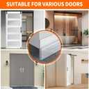 2 x Silicone Door Draft Stopper, Phixbear Transparent Weather Stripping Door Seal, Exterior Door Draft Stopper Heavy Duty Adhesive, Suitable for Windproof, Warmth and Sound Insulation Under Doors 2" x 39"
