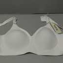 Vertvie Womens Wireless Bras No Underwire Push Up Bra Seamless Supportive Full Coverage Everyday Bras (White,Medium)