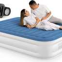 Lavisx King Air Mattress 20 Inches High King Air Bed Mattress with Built in Pump 1 Button to Start Inflate Deflate 3 Mins Fast Self Inflating Air Mattress Suitable Indoor Outdoor
