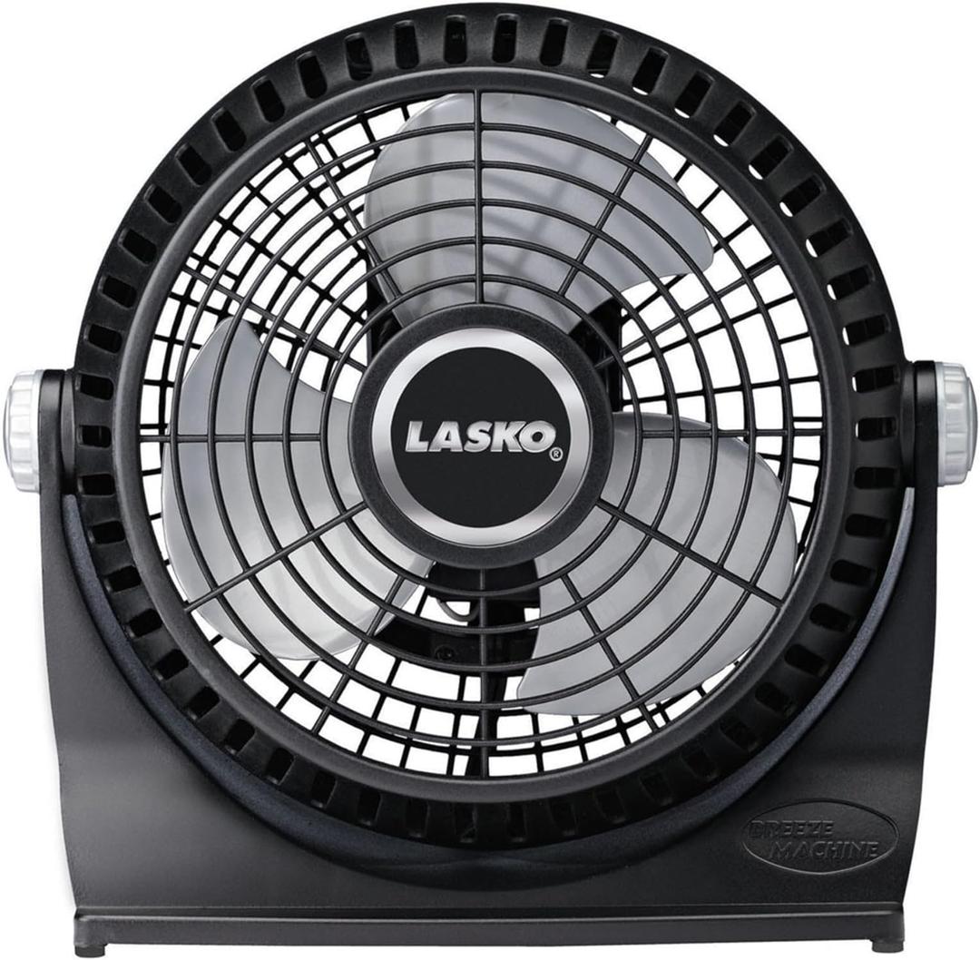 Lasko Breeze Machine Pivoting Floor/Table, 2-Speed, Black (507) Household Fans