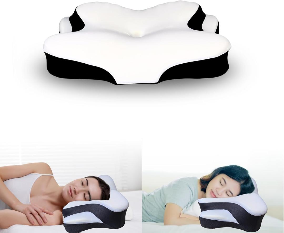 Side Sleeper Pillows for Adults - Cervical Pillow for Neck Pain Relief with Ergonomic Memory Foam, Neck Support Pillows for Sleeping, Pillow for Neck and Shoulder Pain, Contour Orthopedic Bed Pillow