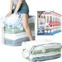 TAILI 6 Pack Vacuum Storage Bags, Extra Large Cube (40x28x18x18 Inch), Supe Jumbo Vacuum Seal Bags for Comforters, Blankets, Bedding, Sweater, Space Saving, Closet Storage, Cream