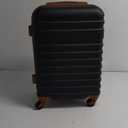 Coolife Suitcase Set 3 Piece Luggage Set Carry On Hardside Luggage with TSA Lock Spinner Wheels (Black, 3 piece set (DB/TB/20))