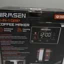 AIRMSEN Grind & Brew Coffee Maker with Built-in Grinder, Programmable Single Serve Coffee Maker - 5 Cup-800ML, 3 Grind Settings, Auto Keep Warm & Glass Carafe for Small Home and Office (Pure Black)