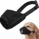 Mayerzon Dog Muzzle, Puppy Soft Mesh Muzzle for Small Medium Large Dogs Chihuahua Poodles Beagle Dachshund Corgis Labrador for Biting Chewing Grooming That Allows Panting Drinking(XL, Black) (XL-(Snout 9-10))