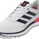 Adidas Mens S2g Spikeless Leather 24 Golf Shoes (11, Footwear White/Collegiate Navy/Lucid Red)