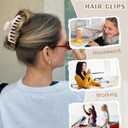 3Pcs Silicone Hair Clips Flexible Claw Clips for Women Cloud Clip Bendable Large Hair Claw Clip (Dark Khaki + Light Khaki + Black)