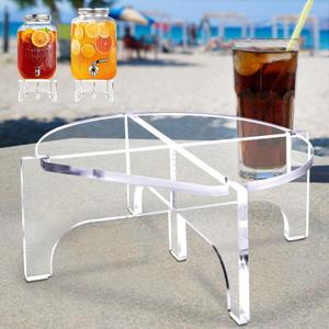 2 x Acrylic Beverage Dispenser Stand Only, Fit Max 8.7 Inch Glass Drink Dispenser and Water Jug Holder, Plant Stand, Cake Display Stand for Parties and Catering Events
