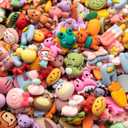 Slime Charms Cartoon Animal And Fruit Cute Set - Mixed Lot Assorted Fruit Resin Flatback Cute Sets For Diy Crafts Making,Decorations,Scrapbooking,Embellishments,Hair Clip 25pcs