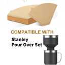 3 x Coffee Filters 2 Cone Paper for Stanley Coffee Maker, 100pcs Unbleached #2 Filter for Stanley Perfect Brew Pour Over Set