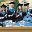 Graduation Plates and Napkins 2026, 200pcs Sky Blue Graduation Decorations Class of 2026 Grad Congrats Light Blue Graduation Blue Plates and Napkins Party Supplies for Graduation Party Favors,Serve 50