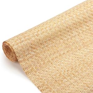 Wesiti 24“x 59” Natural Cane Webbing V Shape Rattan Webbing Roll for Caning Projects Woven Mesh Cane Rattan Material Sheet for Furniture, Chair, Cabinet, Ceiling, Bed, Basket, Door, Brown