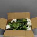 YXZZWL 60 Pcs Artificial Roses in Bulk, Fake Silk Roses Realistic Roses Stem Faux Roses Bouquet for Wedding Centerpieces Flower Arrangement Home Decor (White)