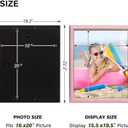 16x20 Velvet Picture Frame, Pink 16x20 Velvet Photo Frame with Vintage Gold Border, 16 by 20 Poster Frame with HD Real Glass Horizontal & Vertical Display for Tabletop and Wall Decor (1 Pack)