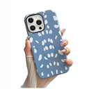 Yeddabox Compatible with iPhone 15 Pro Max Case with Deer Print, Cute Fawn Cover Shockproof Protective Soft TPU and Hard PC Case for iPhone 15 Pro Max for Women Girls - Blue