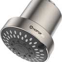 Filtered Shower Head with 5 Modes, HOPOPRO High Pressure Showerhead with Filter, 2-In-1 Fixed Showerhead Filter for Hard Water, Remove 99% Chlorine, Improves Skin Hair Condition (4 Inch BN)