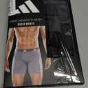 Adidas Men's Performance Athletic Mesh Boxer Brief Underwear, Moisture Wicking, Sport Comfort, 3-Pack (Large, Drift Onix-black/Black/Black)