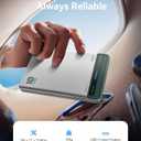 Kuulaa 10000mAh MagSafe Battery Pack, 0.51in Ultra Slim Magnetic Power Bank with LED Indicator, 20W PD USB-C Fast Charging Portable Charger for iPhone 17/16/15/14/13/12, Silver