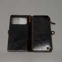 Defencase for iPhone 17 Pro Max Case Wallet with RFID Blocking Card Holder for Women and Men, Fashion PU Leather Magnetic Snap Flip Zipper Strap Wallet Phone Case for iPhone 17 Pro Max 6.9", Coffee