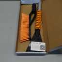 EcoNour 27" Aluminum Ice Scrapers for Car Windshield | Car Snow Scraper Window and Snow Brush with Ergonomic Foam Grip Winter Accessories (Orange)