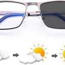 YIMI Mens Blue Light Glasses Men Computer Gaming BlueLight Blocking Glasses Metal Anti Eyestrain Clear Lens Eye Protection