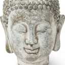 Abbott Collection 27-DHARMA/350 SM Small Buddha Head Planter, Grey (5.5" H)